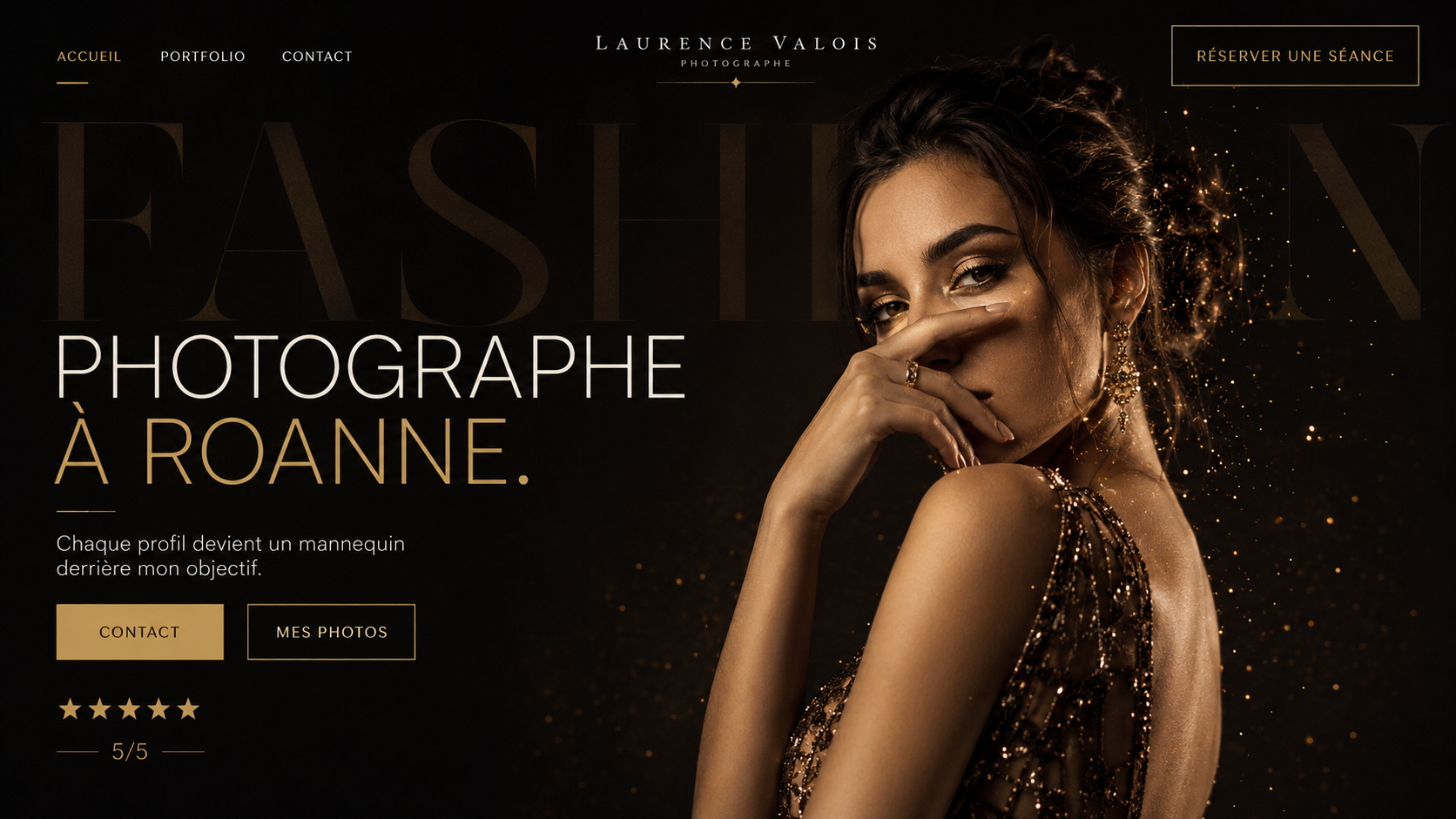 Concept de site vitrine pour un paysagiste / aménagement d'extérieur conçu par MLD Studio